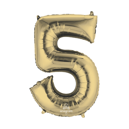 Numbers 34" White Gold 