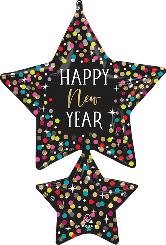 Supershape HNY Colorful Confetti Stars