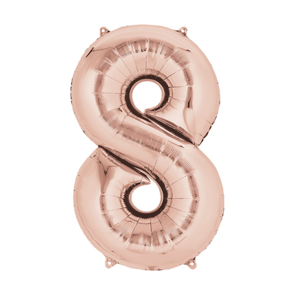 Numbers 14" Rose Gold 