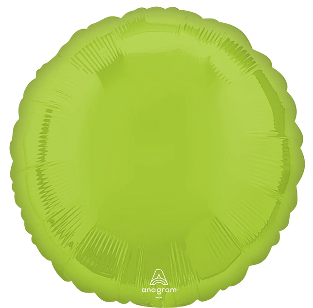 18” Vibrant Circle Round Green Foil