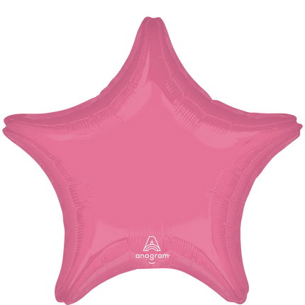18” Vibrant Star Round Pink Foil