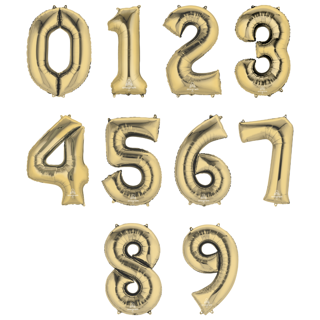 Numeros 34" Oro Blanco