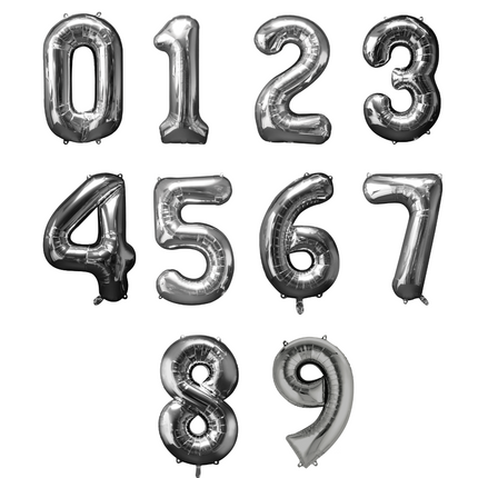 Numeros 34" Plata