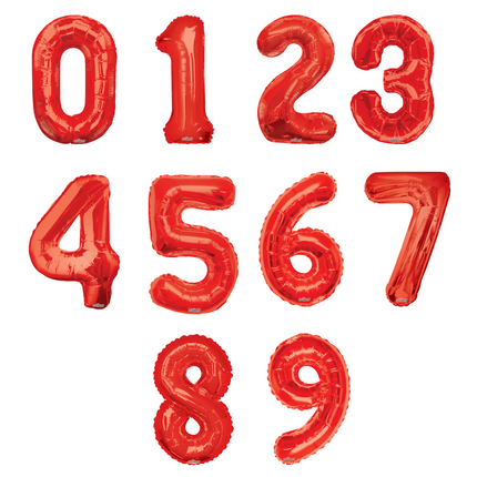 Numbers 34" Red 