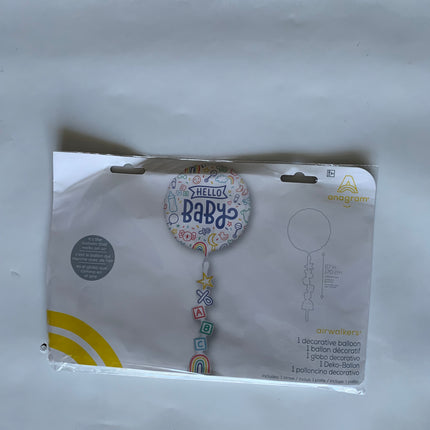 AirWalker Tail Sweet Baby Shapes Hello Baby Balloon
