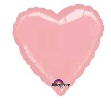 18" Solid Pale Pink Macaron Heart