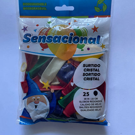 9" Surtido Cristal Sensacional 25pzas