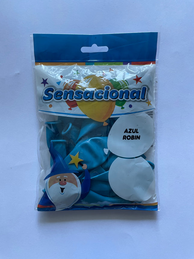 9" Azul Robin Sensacional 25pzas