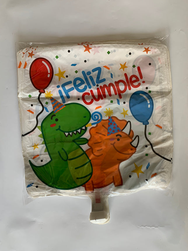 18" Happy Birthday Dinosaur Balloon