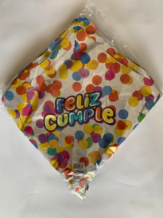 22" Feliz Cumple Polka Dots