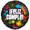 18" Feliz cumple con Dibujos