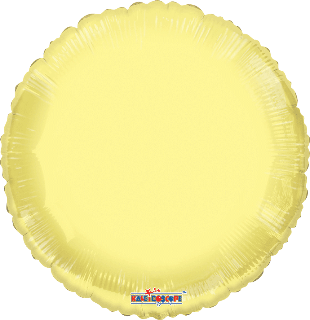 18” Solid Yellow Macaron Round