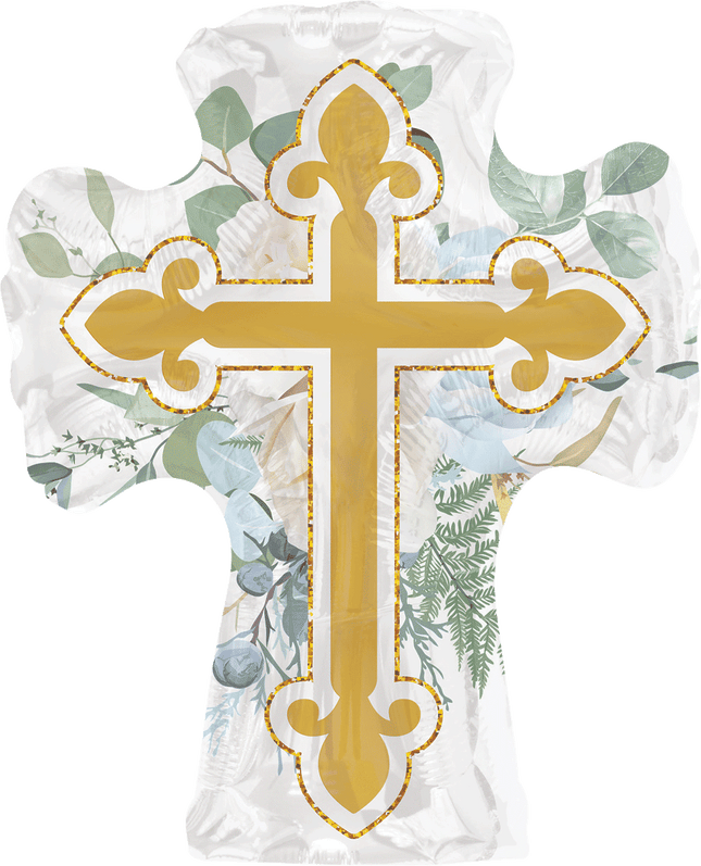 Supershape Cross With Flowers Jumbo