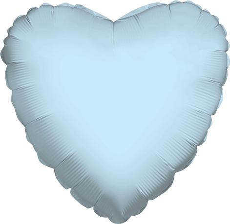 18" Azul Pastel corazón