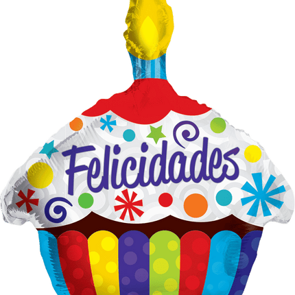 18" Happy Birthday Cupcake Balloon