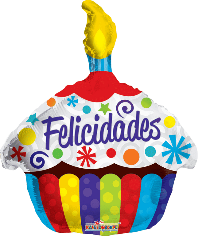 18" Happy Birthday Cupcake Balloon