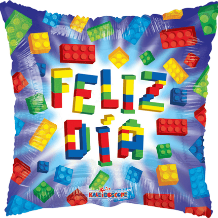 18" Globo Feliz Dia Bloques