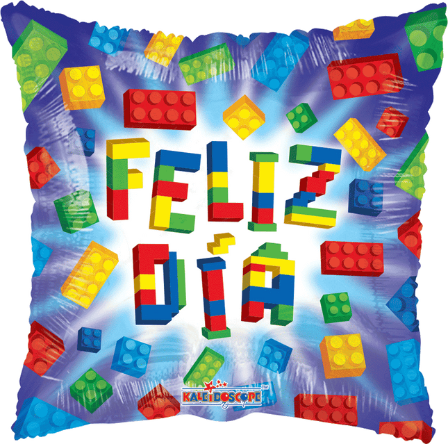 18" Globo Feliz Dia Bloques