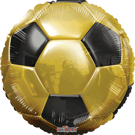 18" Balon Soccer Gold Y Negro