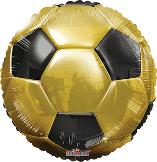 18" Balon Soccer Gold Y Negro