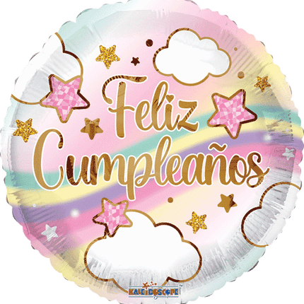 18" Birthday Clouds and Rainbows