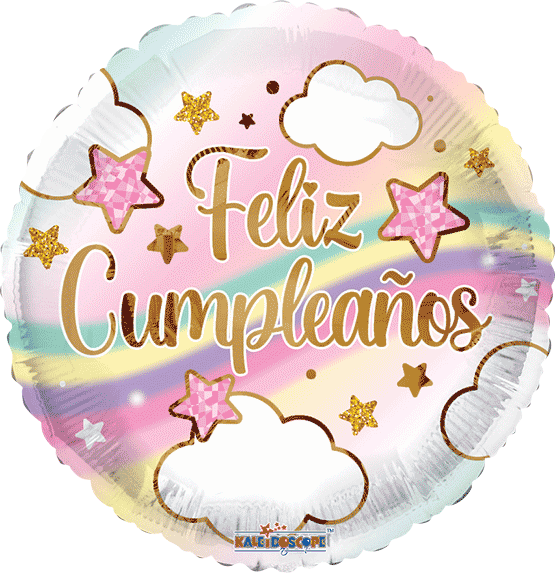 18" Birthday Clouds and Rainbows