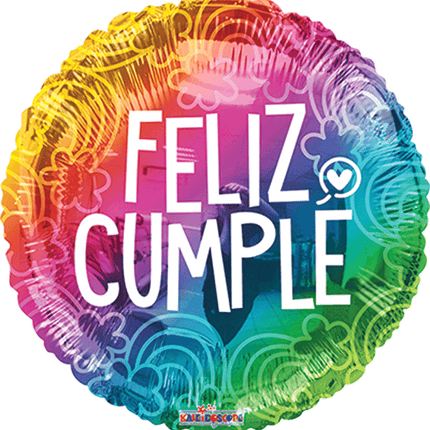 "24" Happy Birthday Colorful Clouds