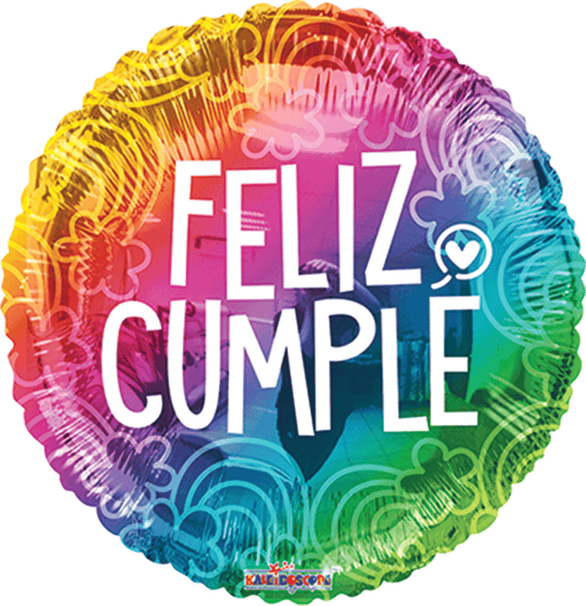 "24" Happy Birthday Colorful Clouds