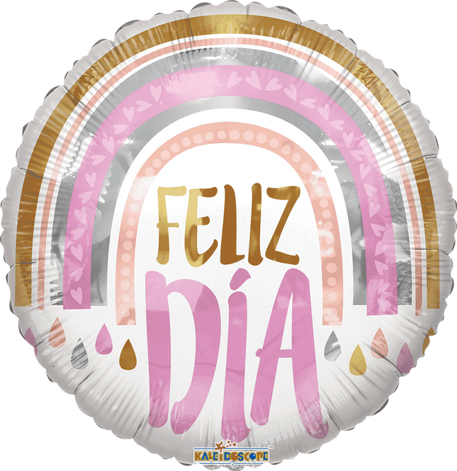 18" Happy Day Rainbow Drops Balloon