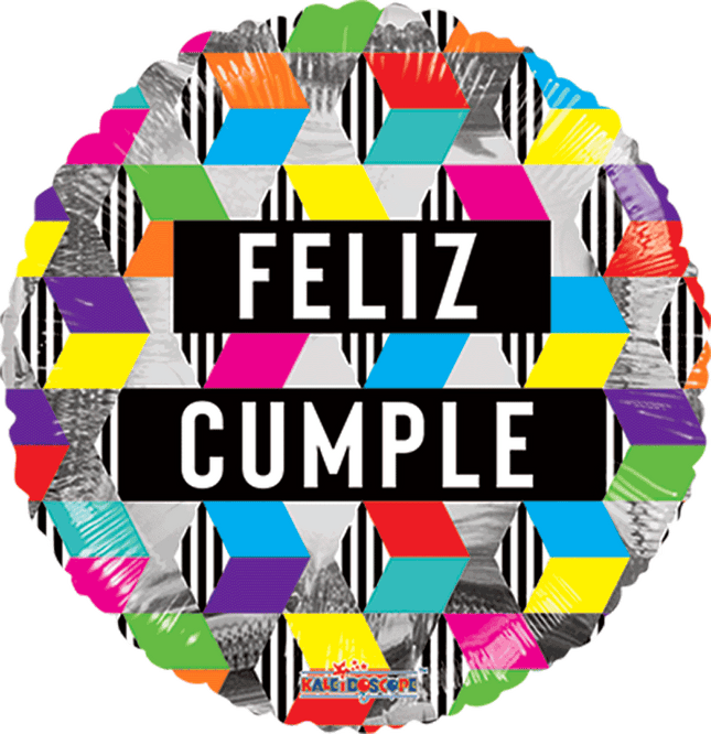 30” Happy Birthday Zig Zag Round