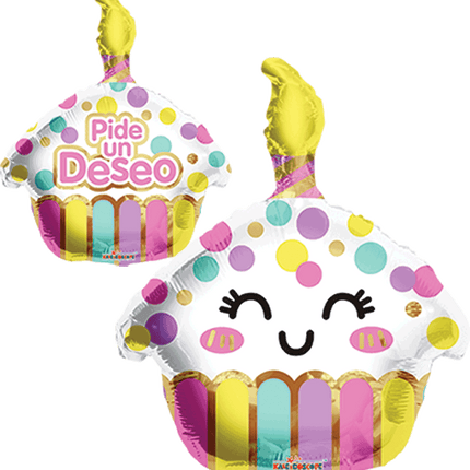 18" Cupcake Con Vela Kawai
