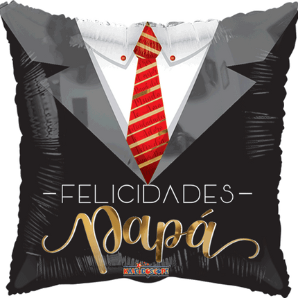 18" Globo Felicidades Papa Elegante