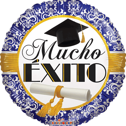 18” Mucho Éxito Grad Azul