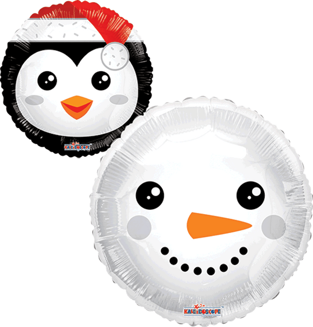 18" Snowman and Penguin