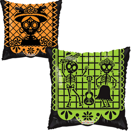 18" Catrina and Skulls Decor