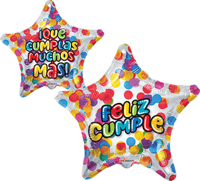 22" Feliz Cumple Polka Dots