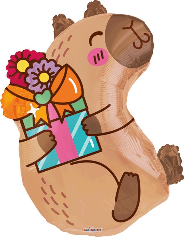36" Capibara Con Regalos Supershape