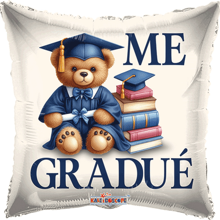18" Me Gradue Oso Azul Con Libros