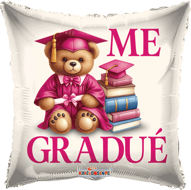 18” Me Gradue Oso Rosa Con Libros