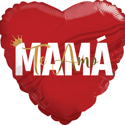 18" Te Amo Mamá En Rojo