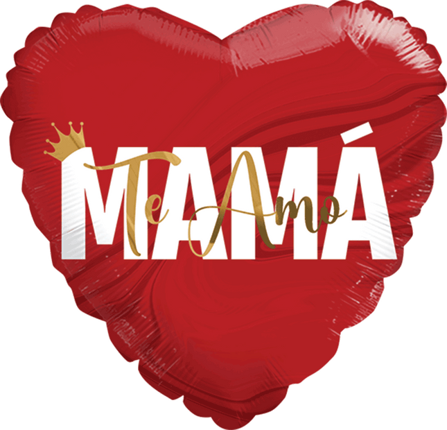 18" Te Amo Mamá En Rojo
