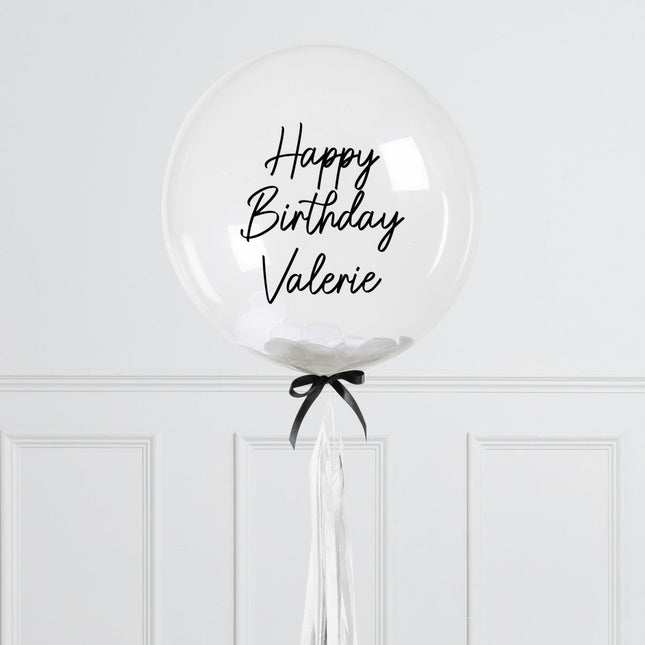 Globo burbuja inflado con helio personalizado