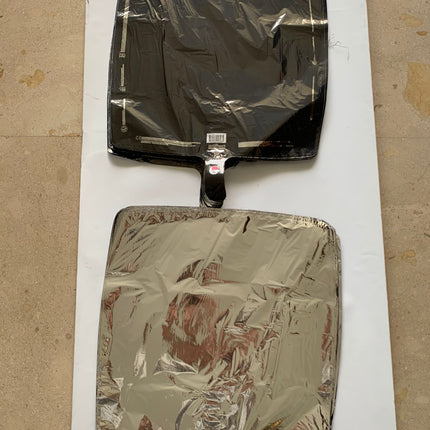 18" Two-Tone Black/Silver Square