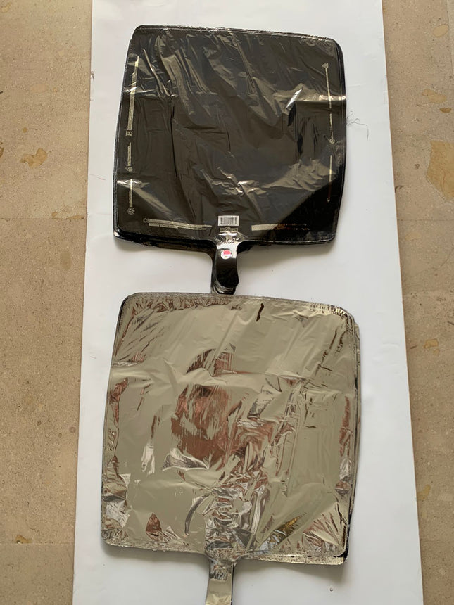 18" Two-Tone Black/Silver Square