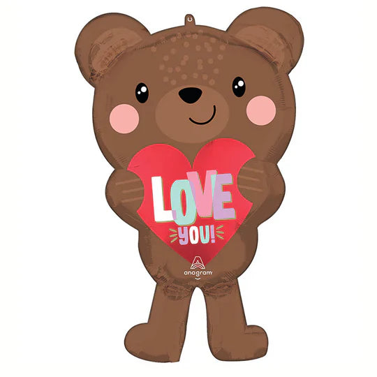 30" Satin Love Bear
