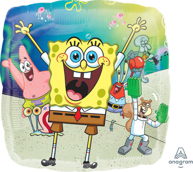 Globo Metálico Bob Esponja de 18" (45 cm)