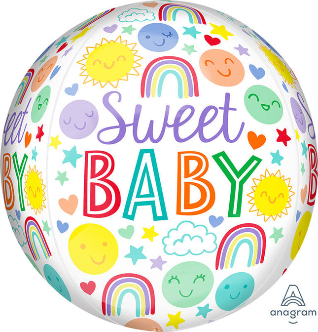 Globo Orbz Íconos de Bebé Baby Shower de 16" (40 cm)
