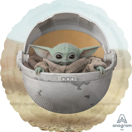Globo Metálico Grogu Star Wars El Mandaloriano de 18" (45 cm)