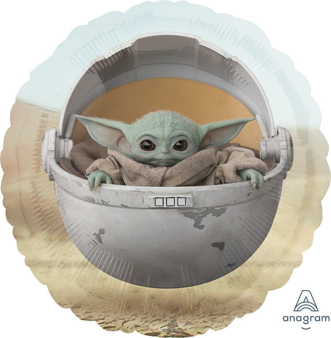 Globo Metálico Grogu Star Wars El Mandaloriano de 18" (45 cm)