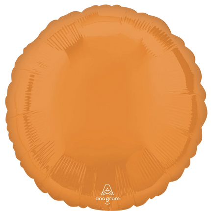 Globo Metálico Redondo Naranja de 18" (45 cm)